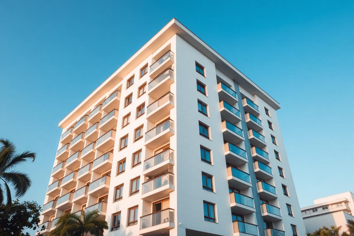 Fachada de edifício residencial moderno
